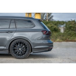 Накладки сплиттеры боковые на задний бампер на Volkswagen Passat B8 R-Line